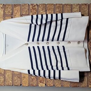 LOFT Women's Striped Cardigan Size Large